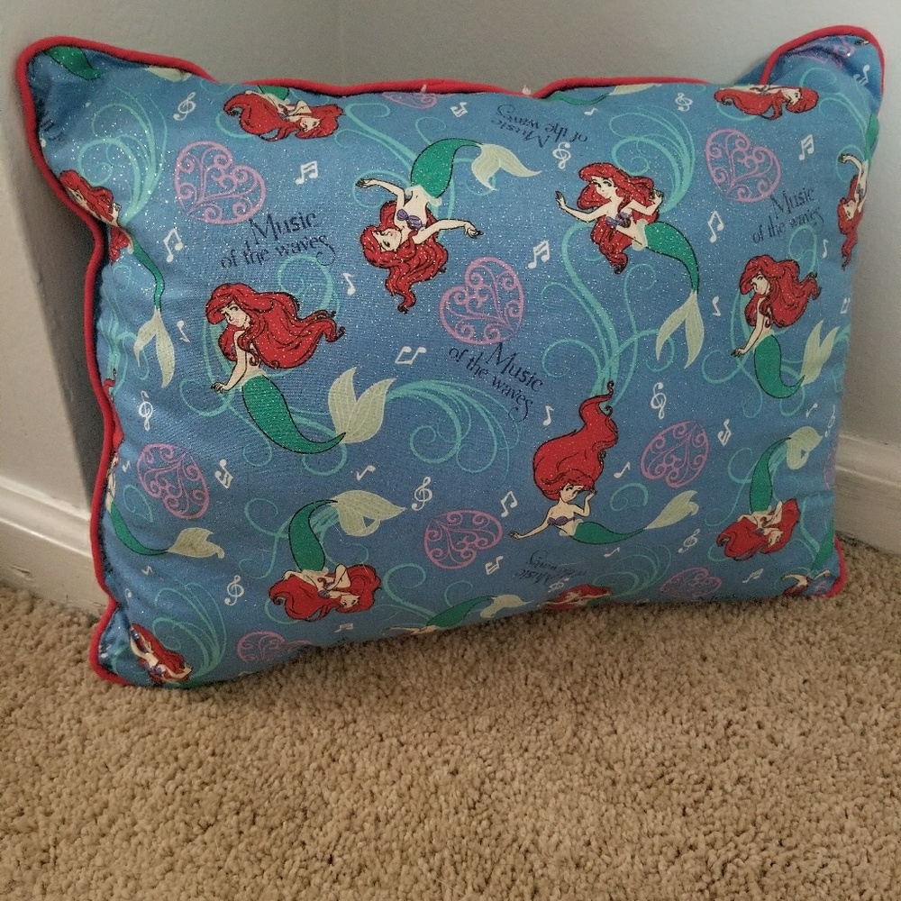 Handmade Disney Glitter  Little Mermaid Pillow